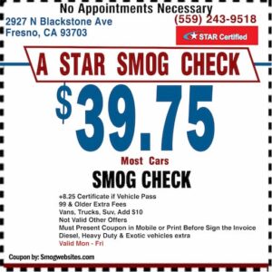 Smog Check Coupon Fresno